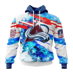 Hoodie Colorado Avalanche, Special Concept For Independence Day St2201 QTNHL080524A2155HD