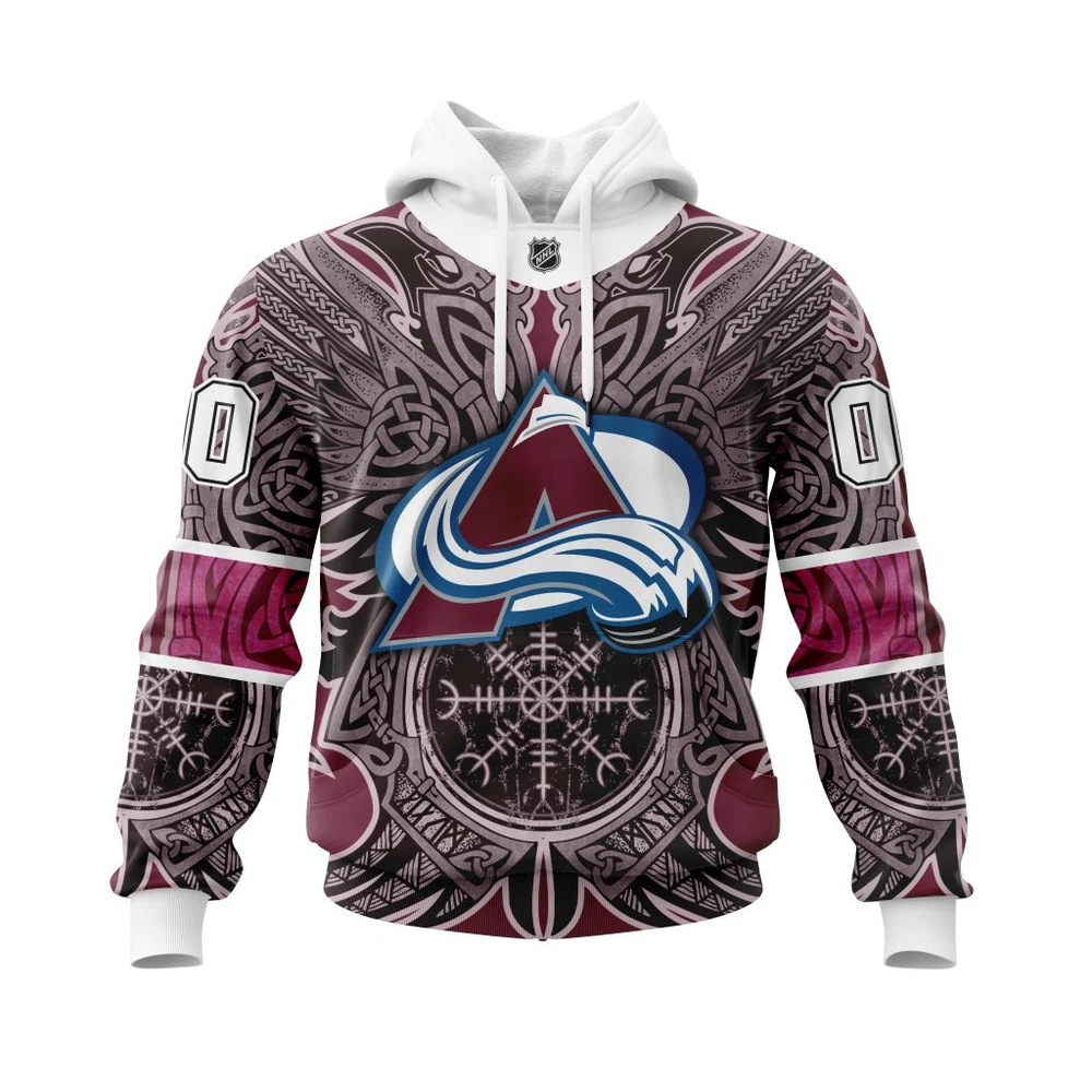 Hoodie Colorado Avalanche, Specialized Norse Viking Symbols St2201 QTNHL080524A404HD
