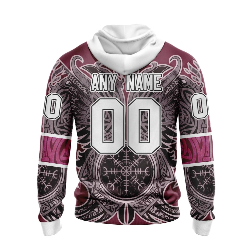 Hoodie Colorado Avalanche, Specialized Norse Viking Symbols St2201 QTNHL080524A404HD - Image 2