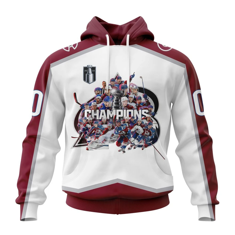 Hoodie Colorado Avalanche Stanley Cup Champions Away QTNHL080524A159HD