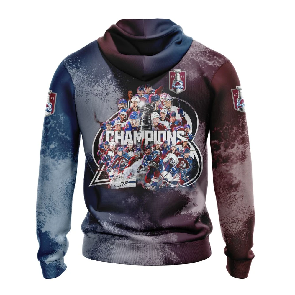 Hoodie Colorado Avalanche Stanley Cup Champions QTNHL080524A3740HD - Image 2