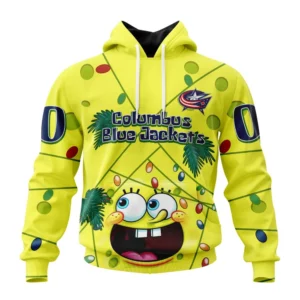 Hoodie Columbus Blue Jackets, Specialized Jersey With Spongebob V0122 QTNHL080524A3273HD