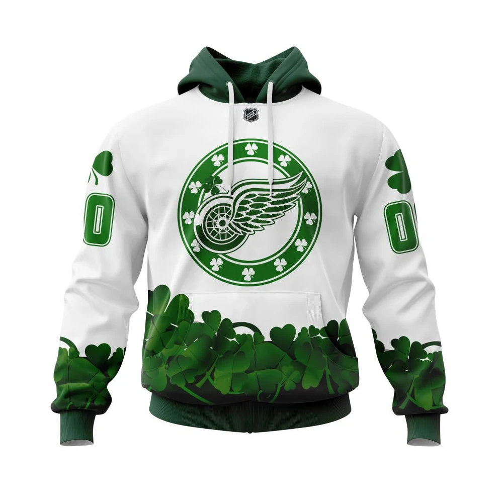 Hoodie Detroit Red Wings, Happy St.Patrick Days Jersey V0522 QTNHL080524A3900HD