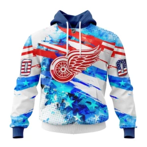 Hoodie Detroit Red Wings, Special Concept For Independence Day St2201 QTNHL080524A2129HD