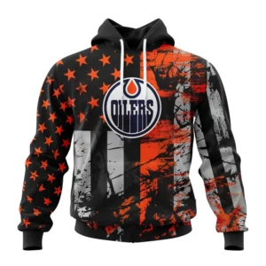 Hoodie Edmonton Oilers Specialized Jersey For America QTNHL080524A367HD