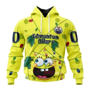 Hoodie Edmonton Oilers Specialized Jersey With Spongebob V0122 QTNHL080524A149HD