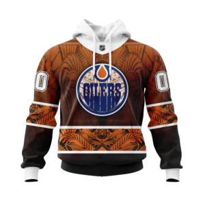 Hoodie Edmonton Oilers, Specialized Native With Samoa Culture V0222 QTNHL080524A413HD