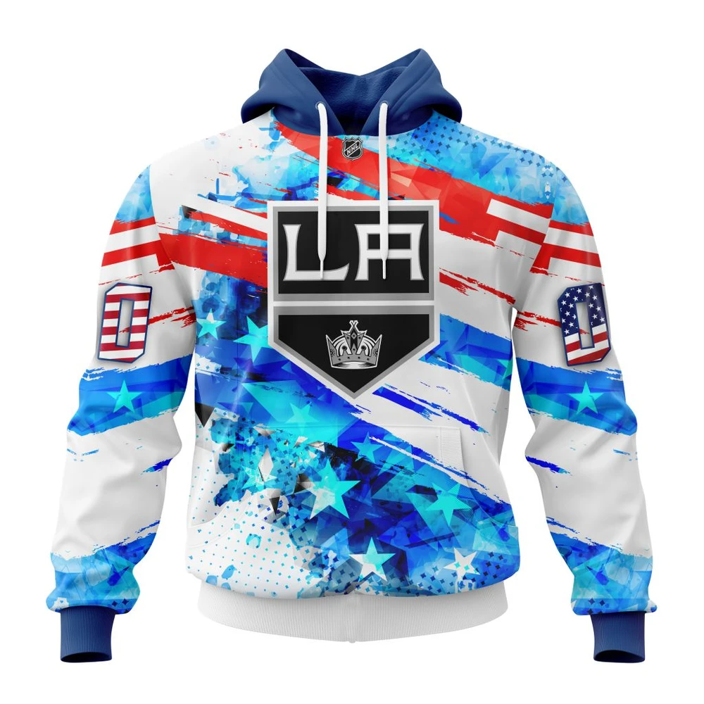 Hoodie Los Angeles Kings, Special Concept For Independence Day St2201 QTNHL080524A2141HD