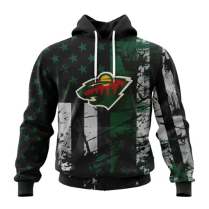 Hoodie Minnesota Wild, Specialized Jersey For America QTNHL080524A3233HD