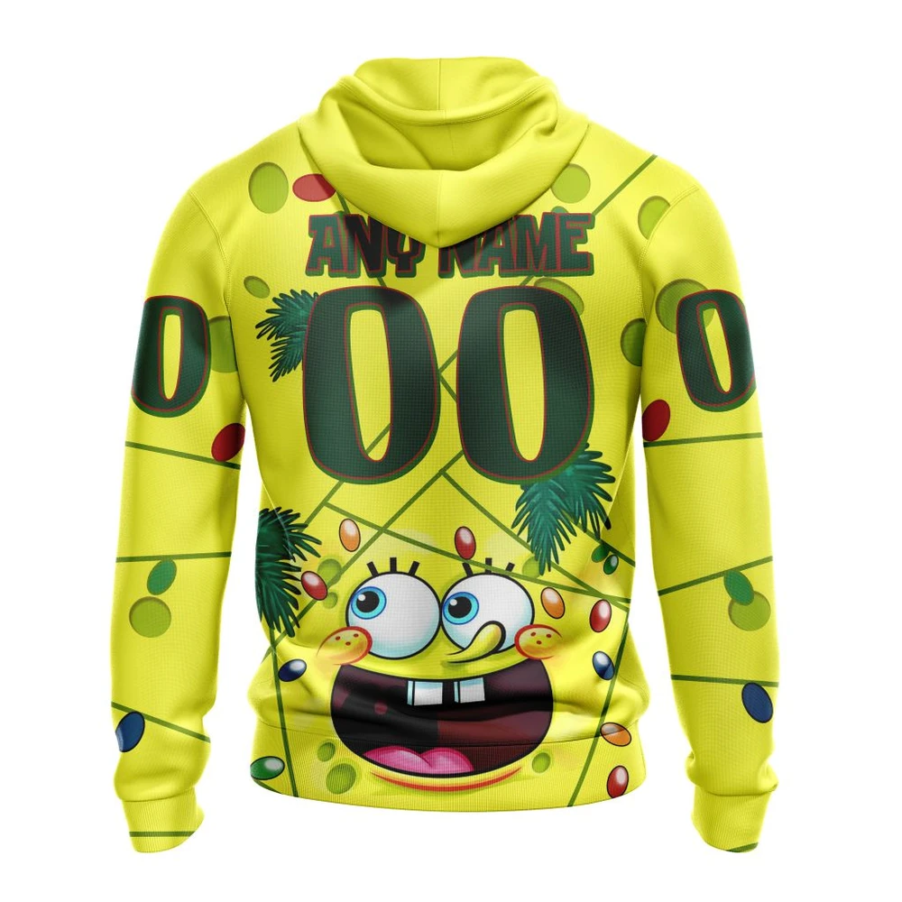 Hoodie Minnesota Wild, Specialized Jersey With Spongebob V0122 QTNHL080524A3263HD - Image 2