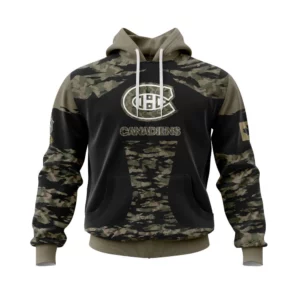 Hoodie Montreal Canadiens, Honors Veterans And Military Members QTNHL080524A58HD