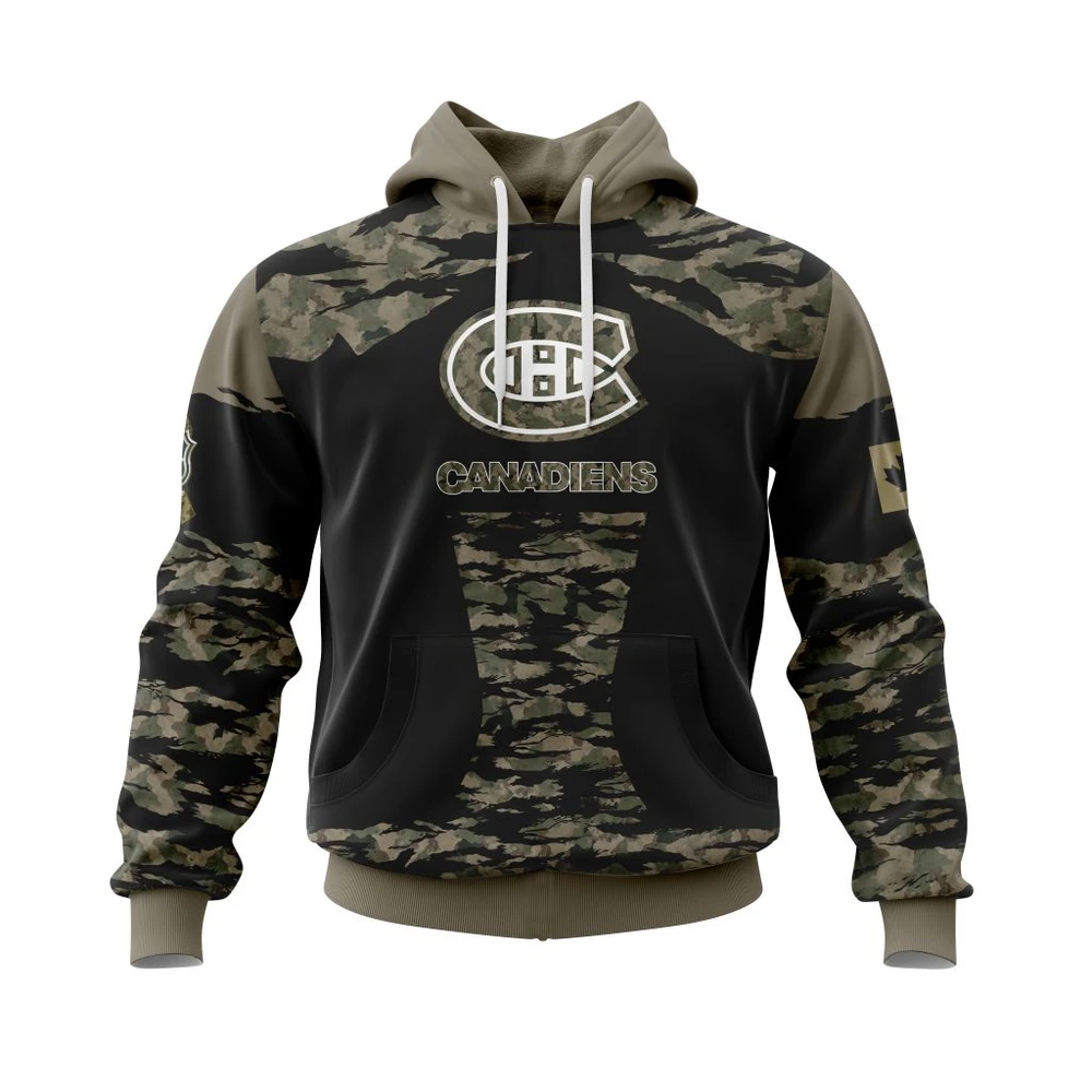 Hoodie Montreal Canadiens, Honors Veterans And Military Members QTNHL080524A58HD