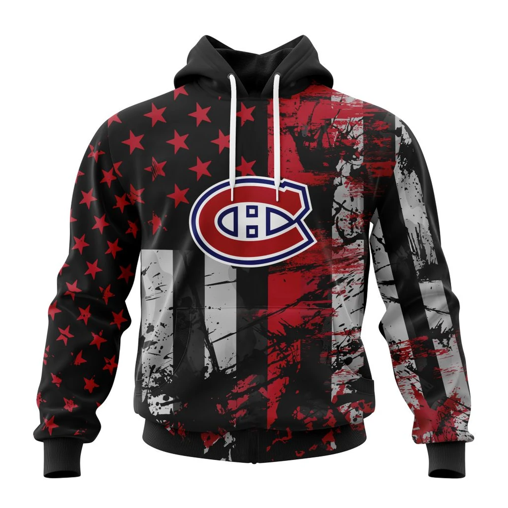 Hoodie Montreal Canadiens Specialized Jersey For America QTNHL080524A3234HD