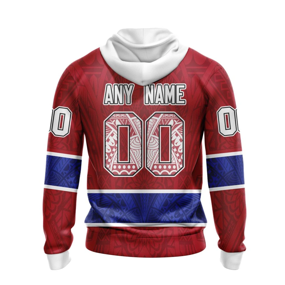 Hoodie Montreal Canadiens, Specialized Native With Samoa Culture V0222 QTNHL080524A160HD - Image 2