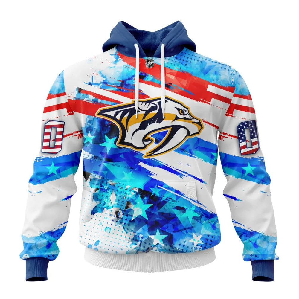 Hoodie Nashville Predators, Special Concept For Independence Day St2201 QTNHL080524A2134HD
