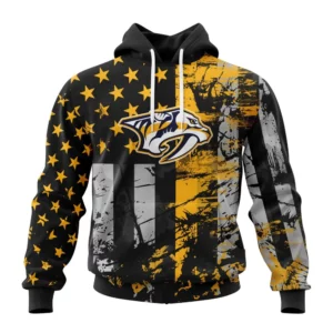 Hoodie Nashville Predators, Specialized Jersey For America QTNHL080524A3230HD