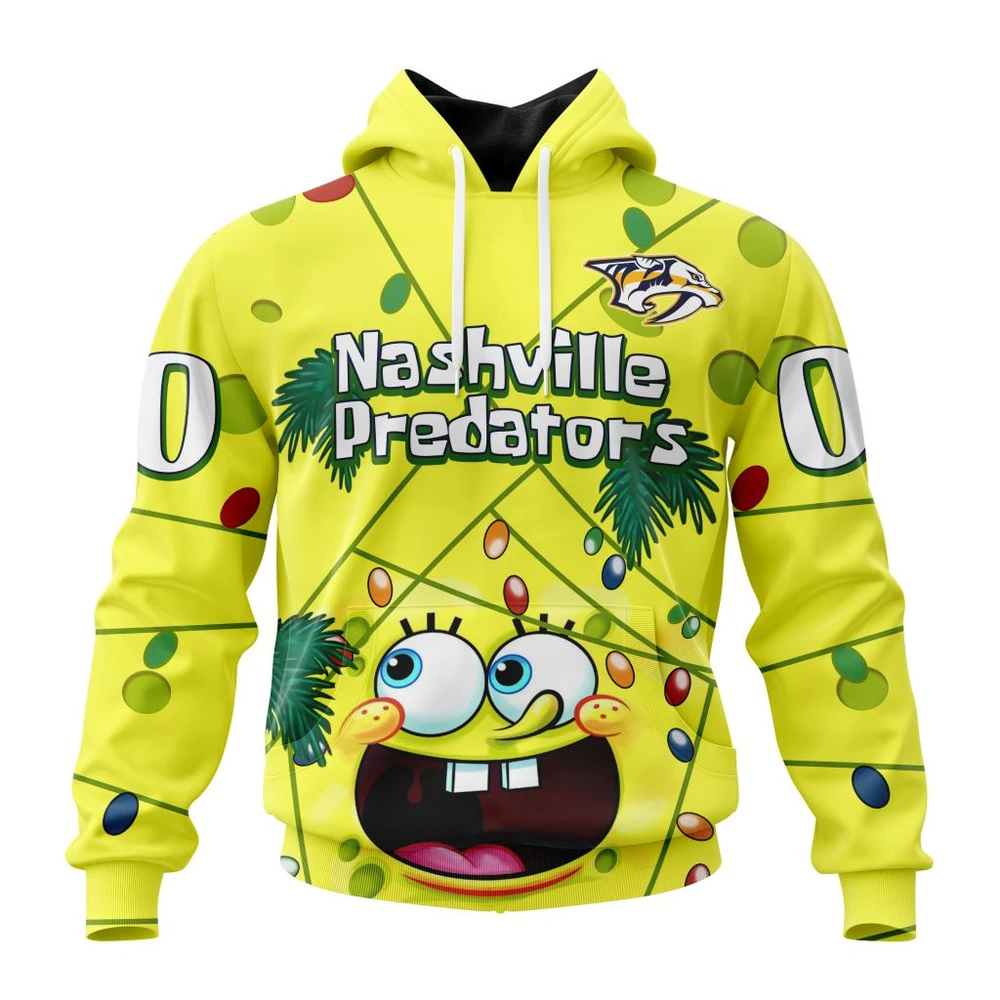 Hoodie Nashville Predators, Specialized Jersey With Spongebob V0122 QTNHL080524A3261HD