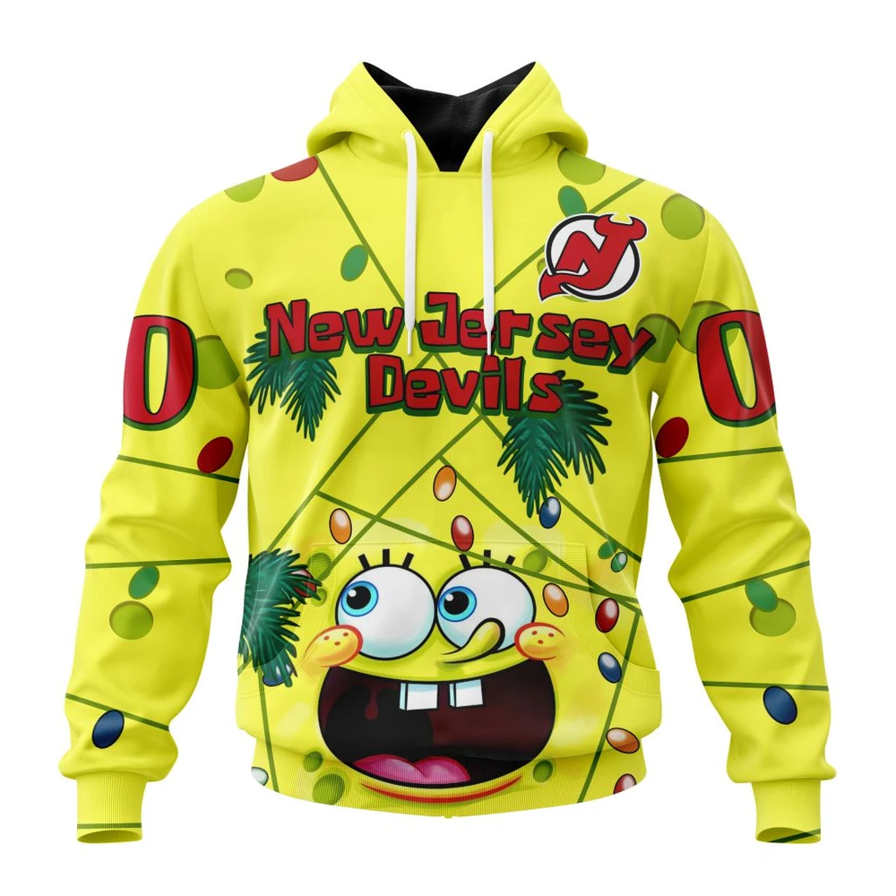 Hoodie New Jersey Devils, Specialized Jersey With Spongebob V0122 QTNHL080524A3262HD