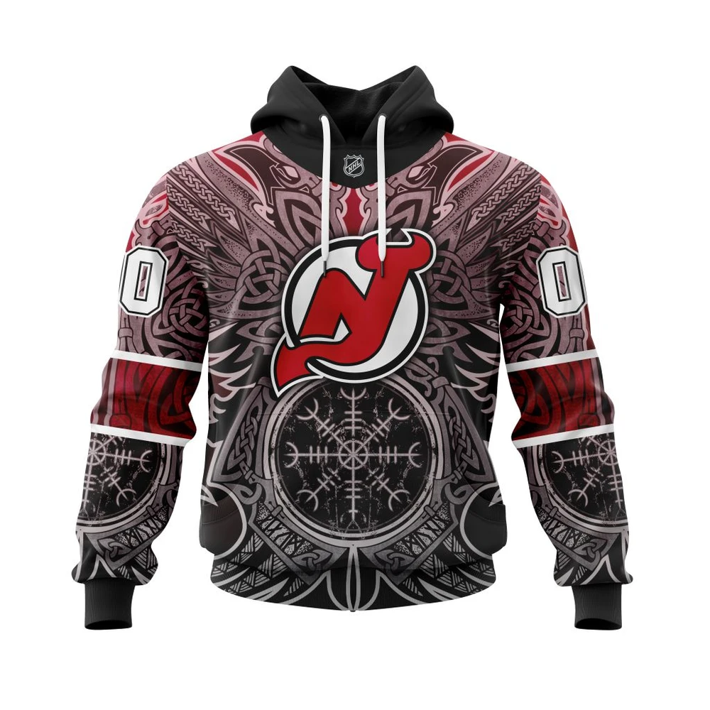 Hoodie New Jersey Devils , Specialized Norse Viking Symbols St2201 QTNHL080524A3838HD