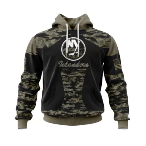 Hoodie New York Islanders, Honors Veterans And Military Members QTNHL080524A3885HD