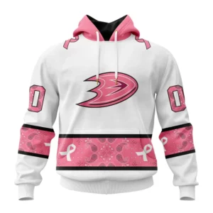 Hoodie NHL Anaheim Ducks In Classic Style With Paisley! In October We Wear Pink Breast Cancer QTNHL080524A1685HD