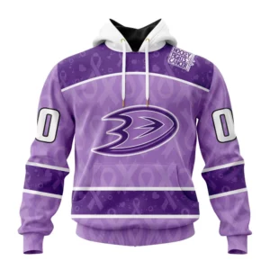 Hoodie NHL Anaheim Ducks New Lavender Hockey Fight Cancer St2301 QTNHL080524A1497HD