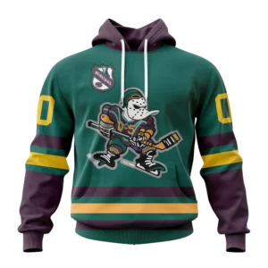 Hoodie NHL Anaheim Ducks Personalized Heritage Design St2401 QTNHL080524A676HD