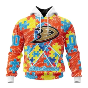 Hoodie NHL Anaheim Ducks Special Autism Awareness Design St2201 QTNHL080524A2489HD