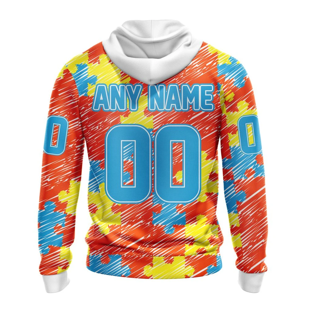 Hoodie NHL Anaheim Ducks Special Autism Awareness Design St2201 QTNHL080524A2489HD - Image 2