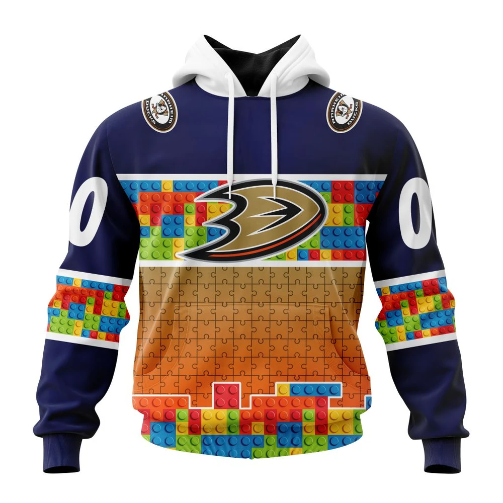 Hoodie NHL Anaheim Ducks Special Autism Awareness Design V2301 QTNHL080524A2252HD