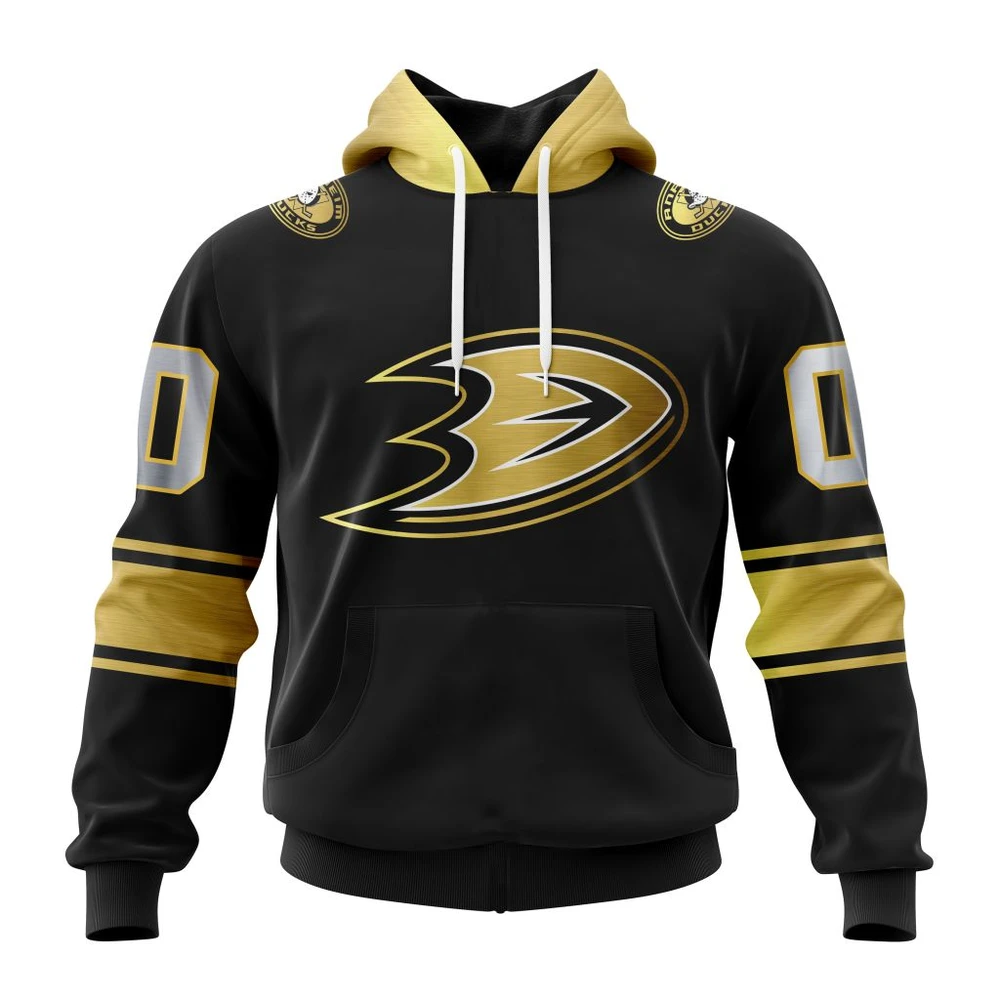 Hoodie NHL Anaheim Ducks Special Black And Gold Design St2401 QTNHL080524A785HD