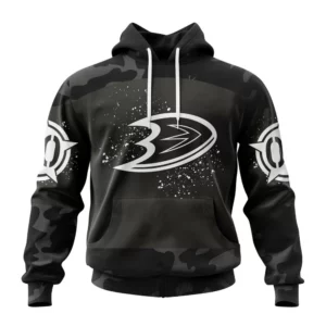 Hoodie NHL Anaheim Ducks Special Black Camo Design For Veterans Day St2304 QTNHL080524A1623HD