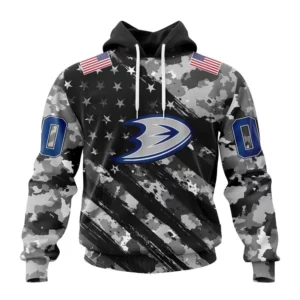 Hoodie NHL Anaheim Ducks Special Camo Military Design St2301 QTNHL080524A2189HD