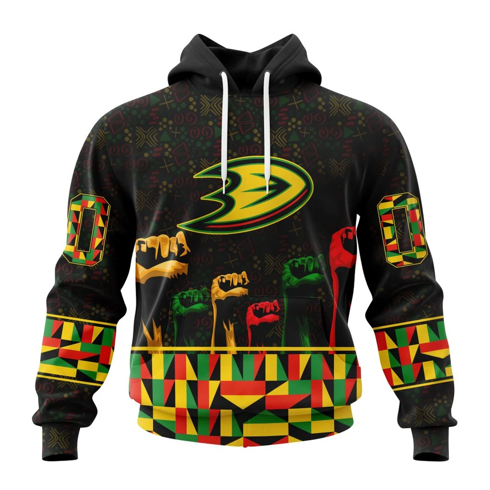 Hoodie NHL Anaheim Ducks Special Design Celebrate Black History Month St2201 QTNHL080524A2402HD
