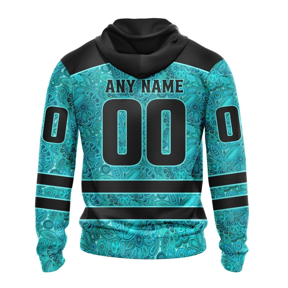 Hoodie NHL Anaheim Ducks Special Design Fight Ovarian Cancer St2201 QTNHL080524A2433HD - Image 2
