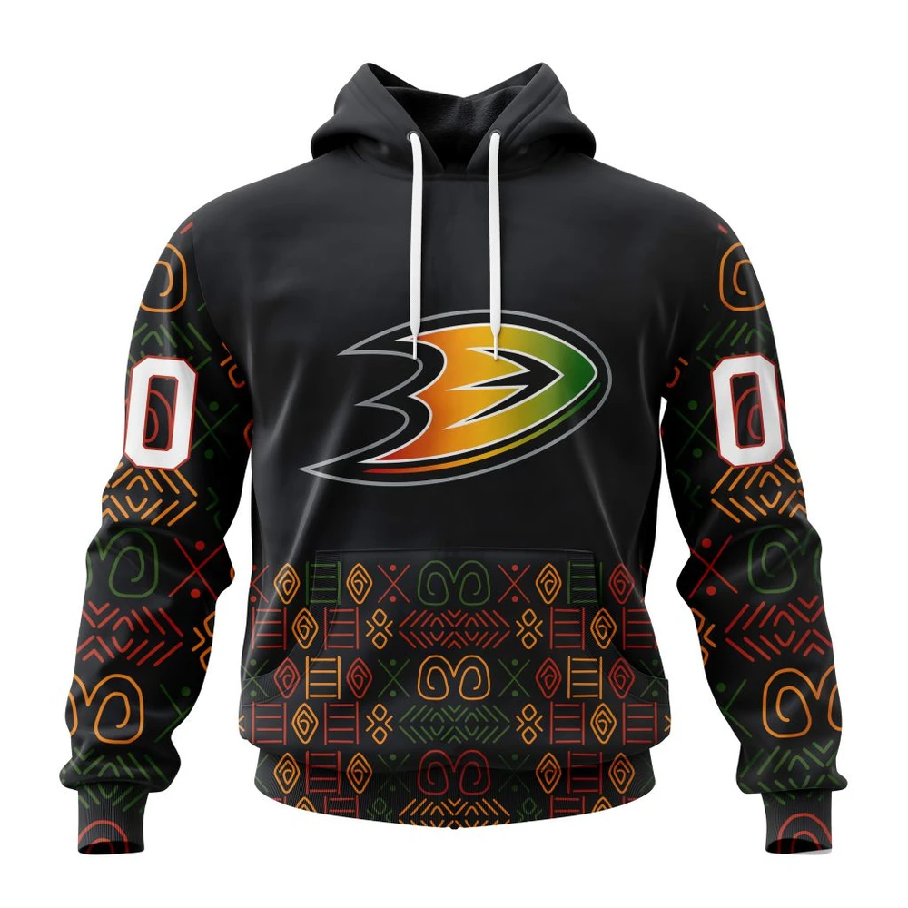 Hoodie NHL Anaheim Ducks Special Design For Black History Month St2401 QTNHL080524A1073HD
