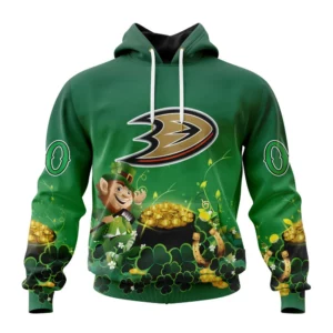 Hoodie NHL Anaheim Ducks Special Design For St. Patrick&apos;s Day St2403 QTNHL080524A915HD