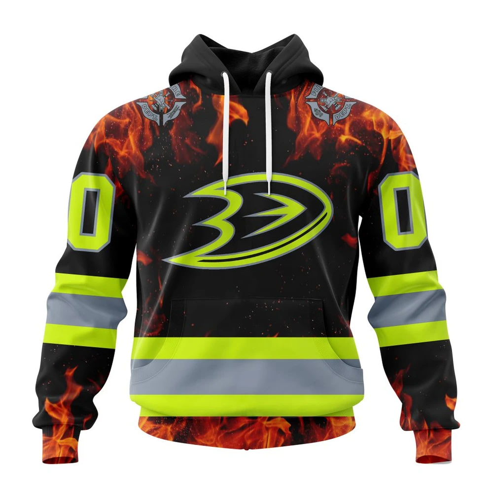 Hoodie NHL Anaheim Ducks Special Design Honoring Firefighters St2401 QTNHL080524A1105HD