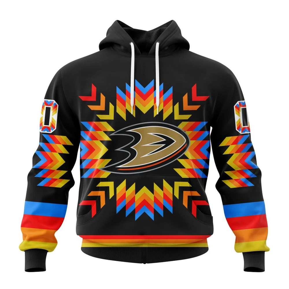 Hoodie NHL Anaheim Ducks Special Design With Native Pattern St2306 QTNHL080524A1041HD