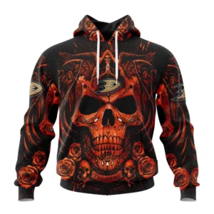 Hoodie NHL Anaheim Ducks Special Design With Skull Art St2203 QTNHL080524A350HD
