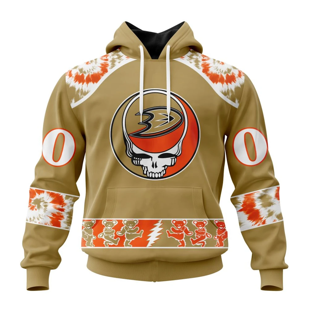 Hoodie NHL Anaheim Ducks Special Grateful Dead Design St2301 QTNHL080524A2198HD
