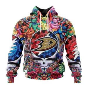 Hoodie NHL Anaheim Ducks Special Grateful Dead Design St2304 QTNHL080524A1897HD