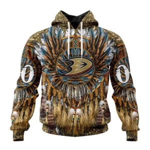 Hoodie NHL Anaheim Ducks Special Native Costume Design St2201 QTNHL080524A2752HD