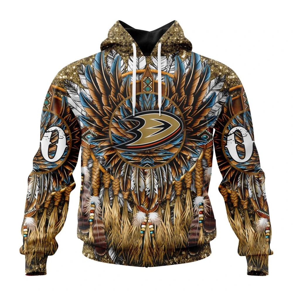 Hoodie NHL Anaheim Ducks Special Native Costume Design St2201 QTNHL080524A2752HD