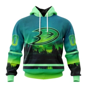 Hoodie NHL Anaheim Ducks Special Northern Lights Design St2302 QTNHL080524A1389HD