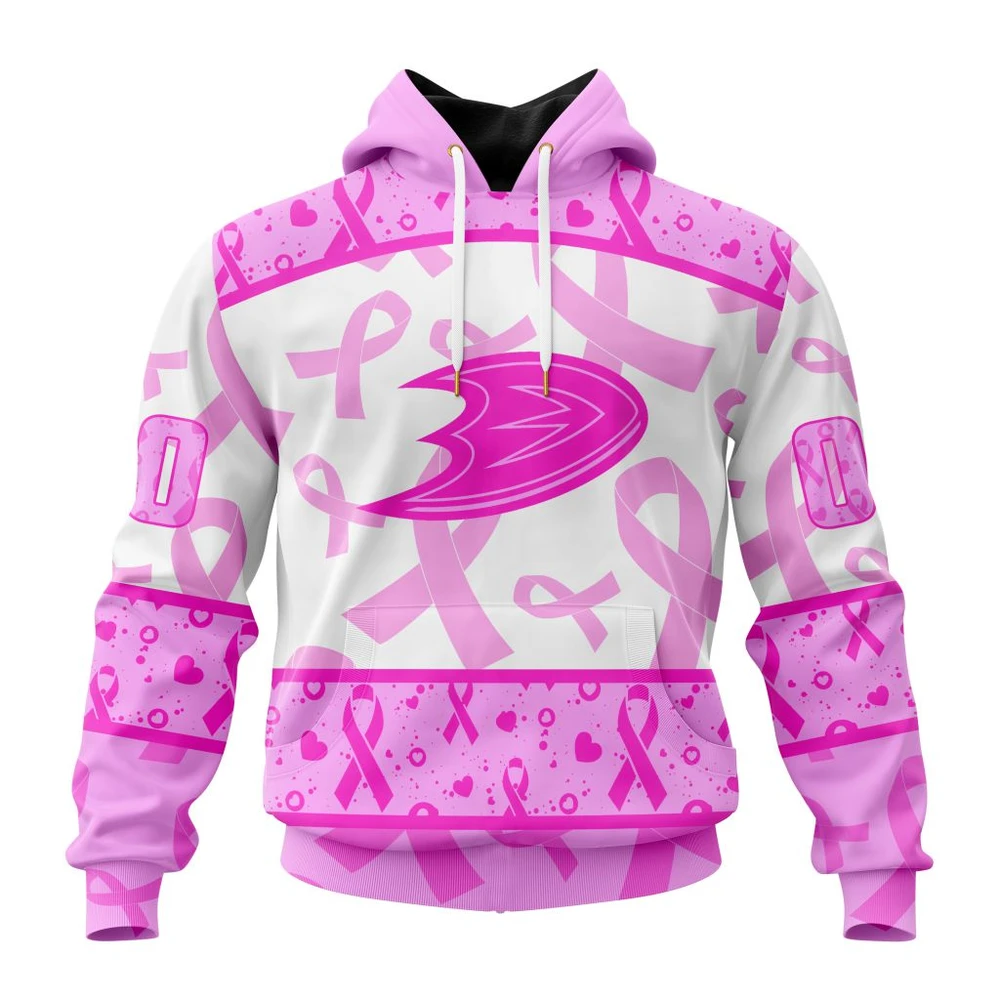 Hoodie NHL Anaheim Ducks Special Pink October Breast Cancer Awareness Month St2302 QTNHL080524A1877HD
