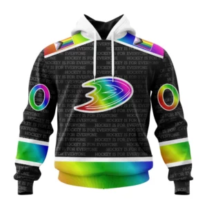 Hoodie NHL Anaheim Ducks Special Pride Design Hockey Is For Everyone QTNHL080524A2724HD