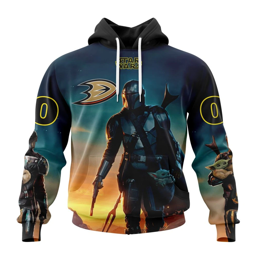 Hoodie NHL Anaheim Ducks Special Star Wars The Mandalorian Design St2401 QTNHL080524A718HD