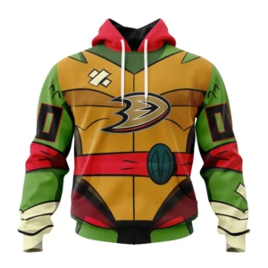 Hoodie NHL Anaheim Ducks Special Teenage Mutant Ninja Turtles Design St2301 QTNHL080524A276HD
