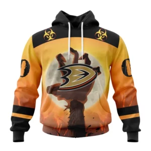 Hoodie NHL Anaheim Ducks Special Zombie Design For Halloween St2305 QTNHL080524A1952HD